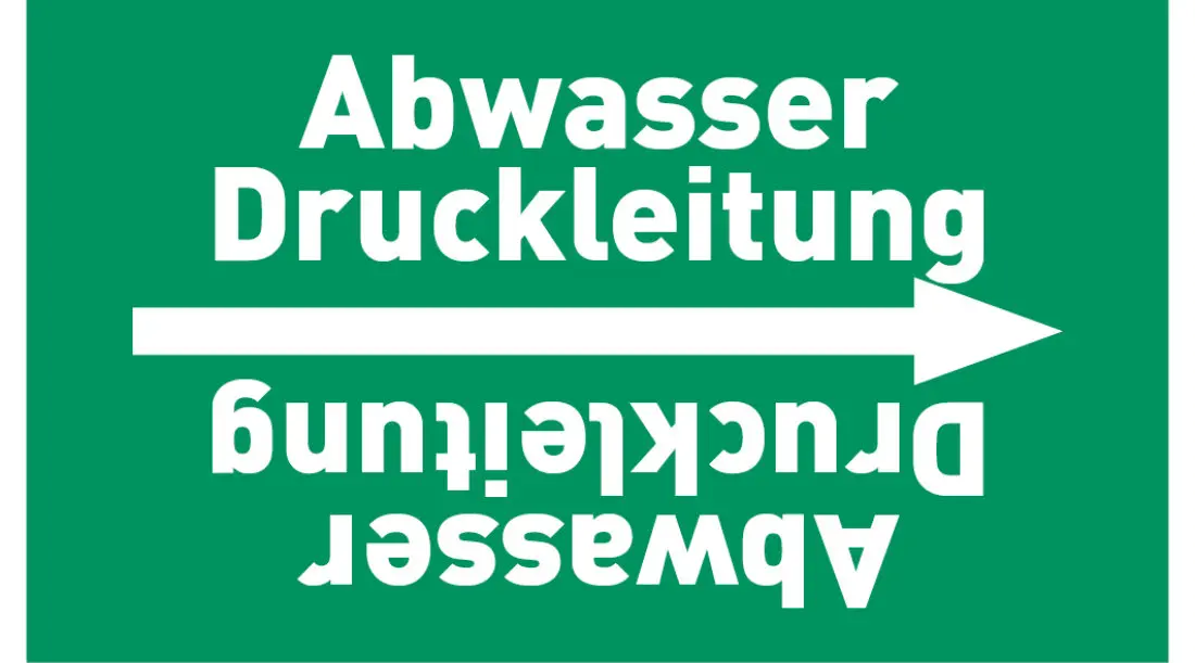 Kennzeichnungsband Abwasser Druckleitung grün/weiß ab Ø 50 mm 33 m/Rolle