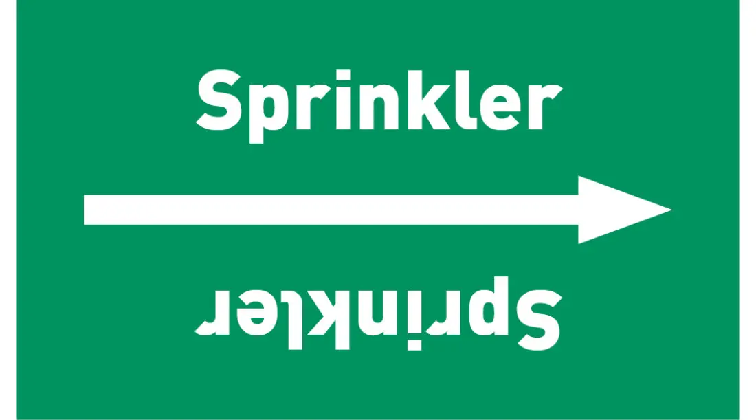 Kennzeichnungsband Sprinkler grün/weiß ab Ø 50 mm 33 m/Rolle