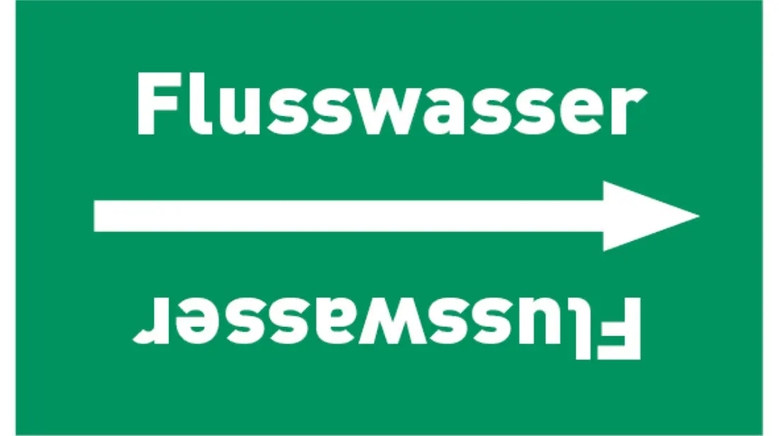 Kennzeichnungsband Flusswasser grün/weiß bis Ø 50 mm 33 m/Rolle