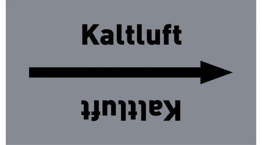 Kennzeichnungsband Kaltluft grau/schwarz ab Ø 50 mm 33 m/Rolle