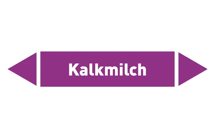 Pfeil Kalkmilch violett/weiß 125x25 mm