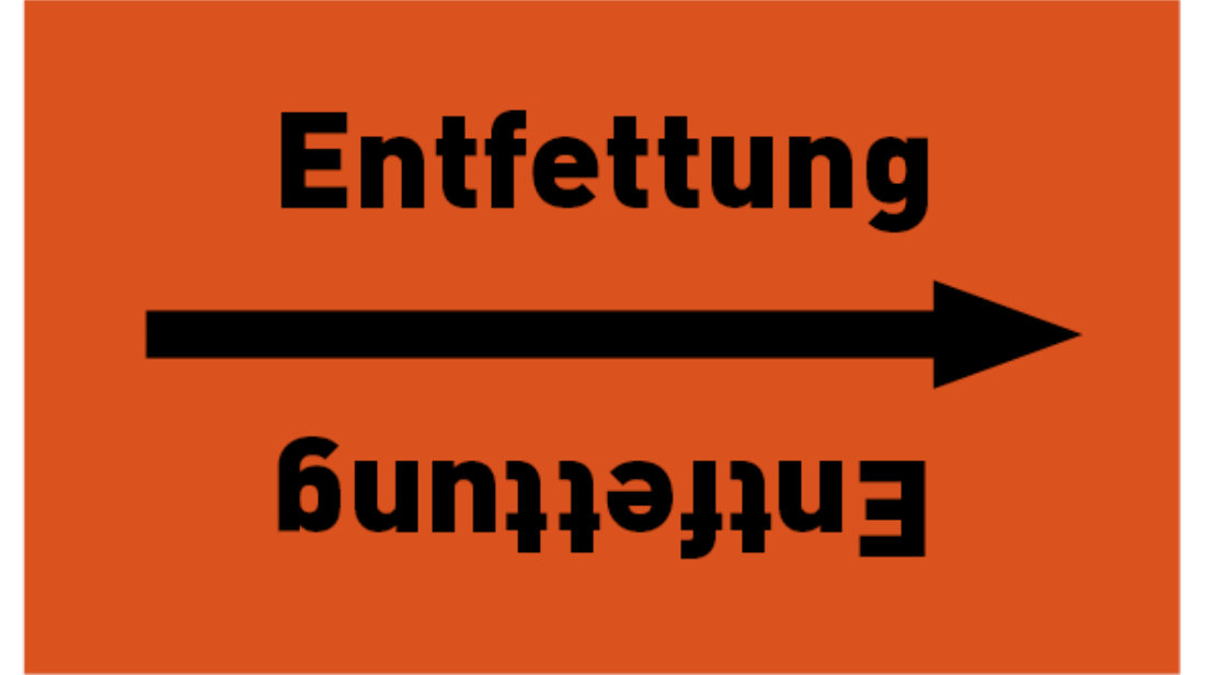 Kennzeichnungsband Entfettung orange/schwarz bis Ø 50 mm 33 m/Rolle