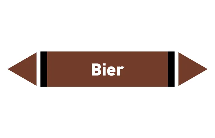 Pfeil Bier braun/weiß 125x25 mm