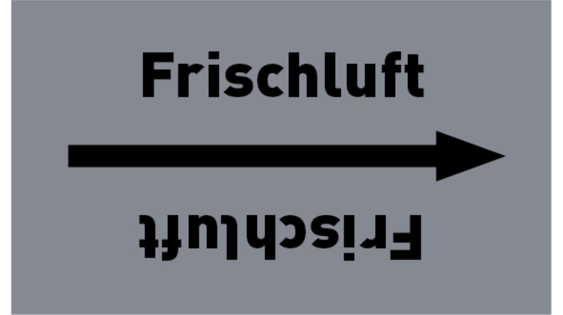 Kennzeichnungsband Frischluft grau/schwarz bis Ø 50 mm 33 m/Rolle