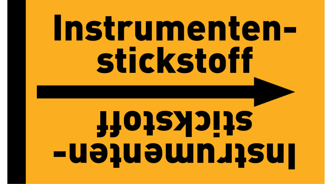 Kennzeichnungsband Instrumentenstickstoff gelb/schwarz ab Ø 50 mm 33 m/Rolle