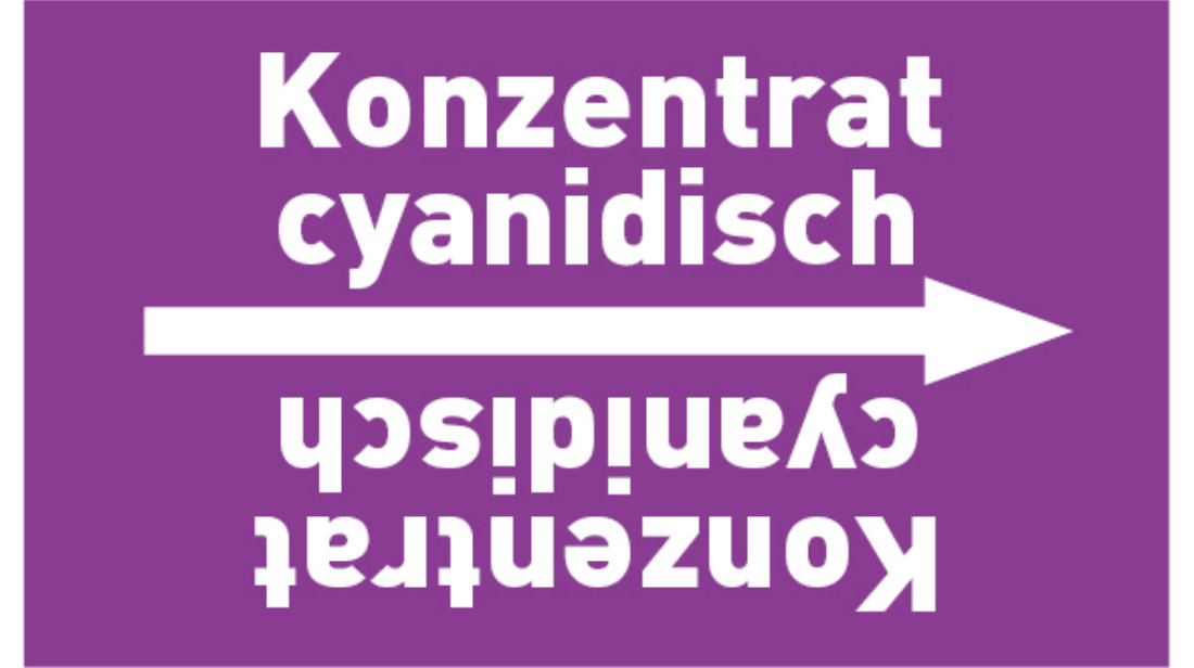 Kennzeichnungsband Konzentrat cyanidisch violett/weiß bis Ø 50 mm 33 m/Rolle