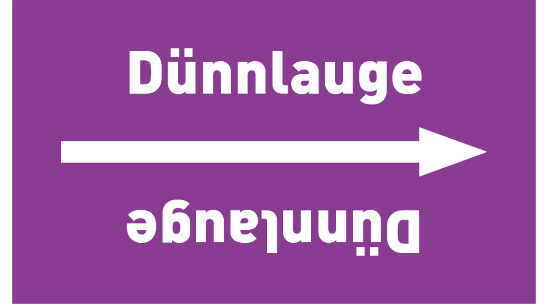 Kennzeichnungsband Dünnlauge violett/weiß ab Ø 50 mm 33 m/Rolle
