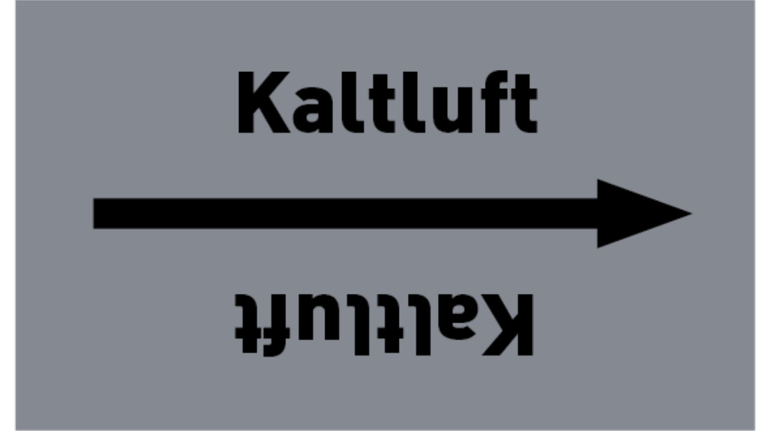 Kennzeichnungsband Kaltluft grau/schwarz bis Ø 50 mm 33 m/Rolle