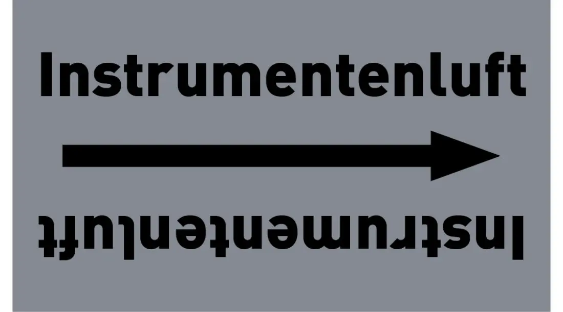 Kennzeichnungsband Instrumentenluft grau/schwarz ab Ø 50 mm 33 m/Rolle