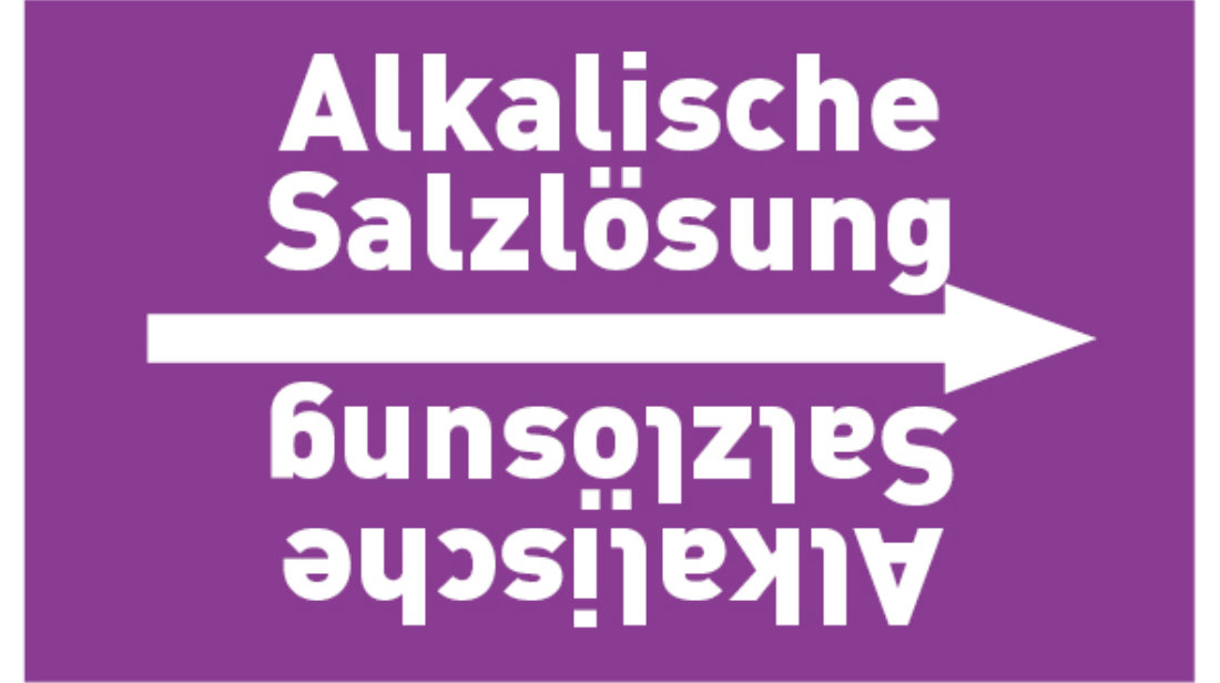 Kennzeichnungsband Alkalische Salzlösung violett/weiß bis Ø 50 mm 33 m/Rolle