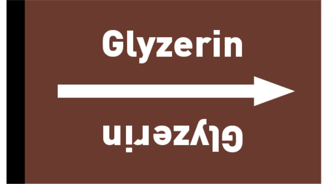 Kennzeichnungsband Glyzerin braun/weiß bis Ø 50 mm 33 m/Rolle
