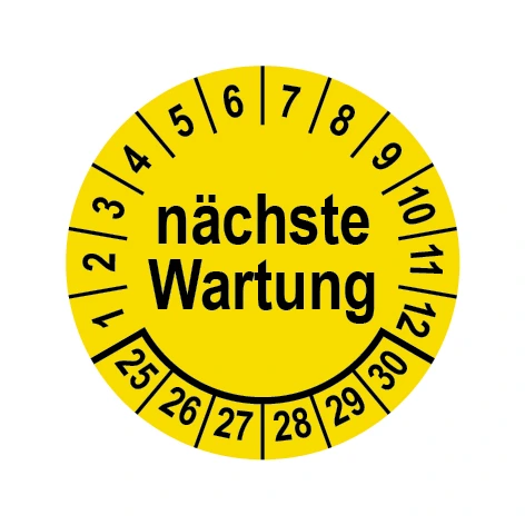 Prüfplakette "nächste Wartung" versch. Größen