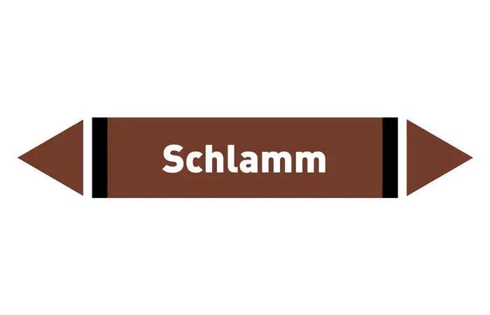 Pfeil Schlamm braun/weiß 125x25 mm