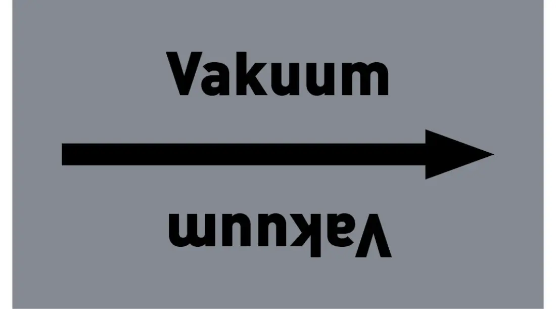 Kennzeichnungsband Vakuum grau/schwarz ab Ø 50 mm 33 m/Rolle