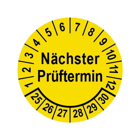 Prüfplakette "Nächster Prüftermin" versch. Größen