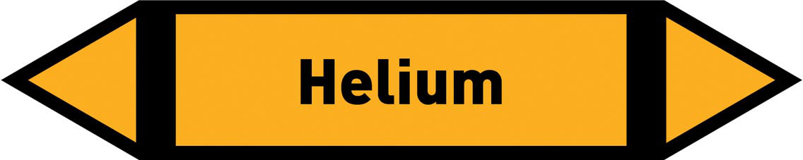 Pfeil Helium gelb/schwarz 125x25 mm