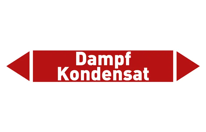 Pfeil Dampf Kondensat rot/weiß 215x40 mm