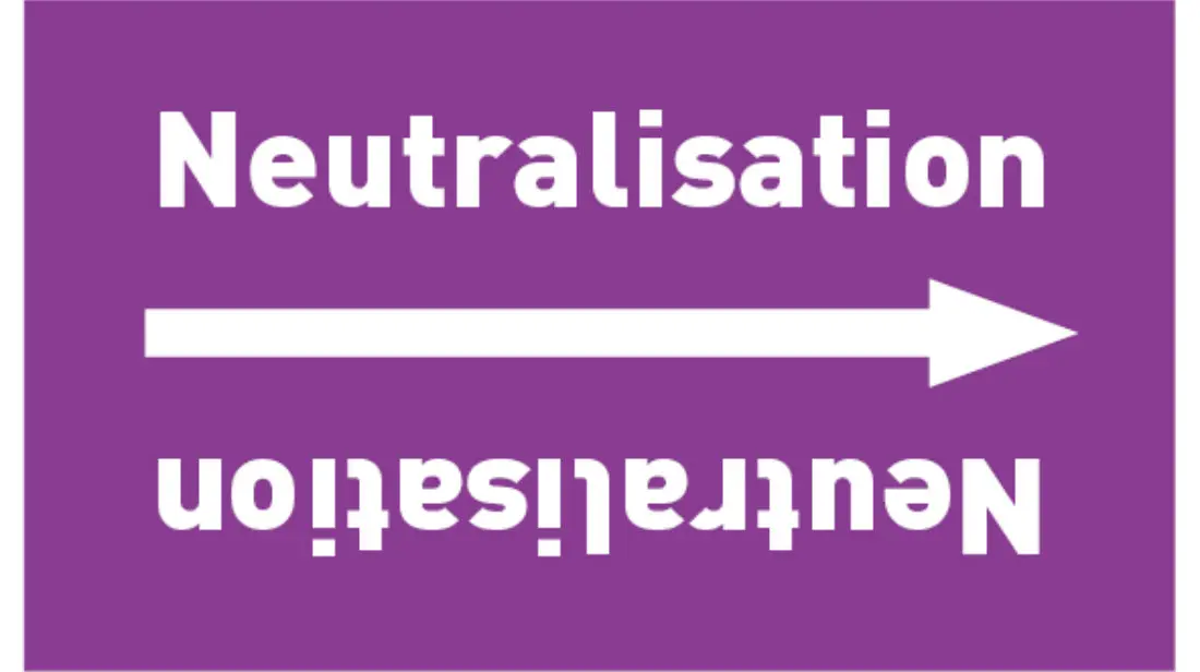 Kennzeichnungsband Neutralisation violett/weiß bis Ø 50 mm 33 m/Rolle