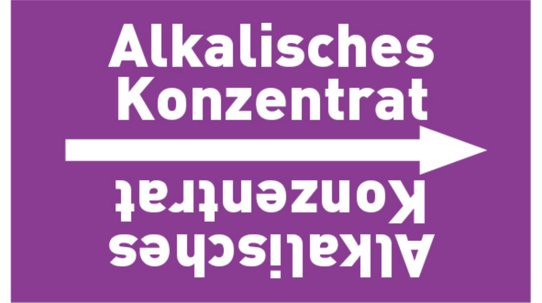 Kennzeichnungsband Alkalisches Konzentrat violett/weiß bis Ø 50 mm 33 m/Rolle
