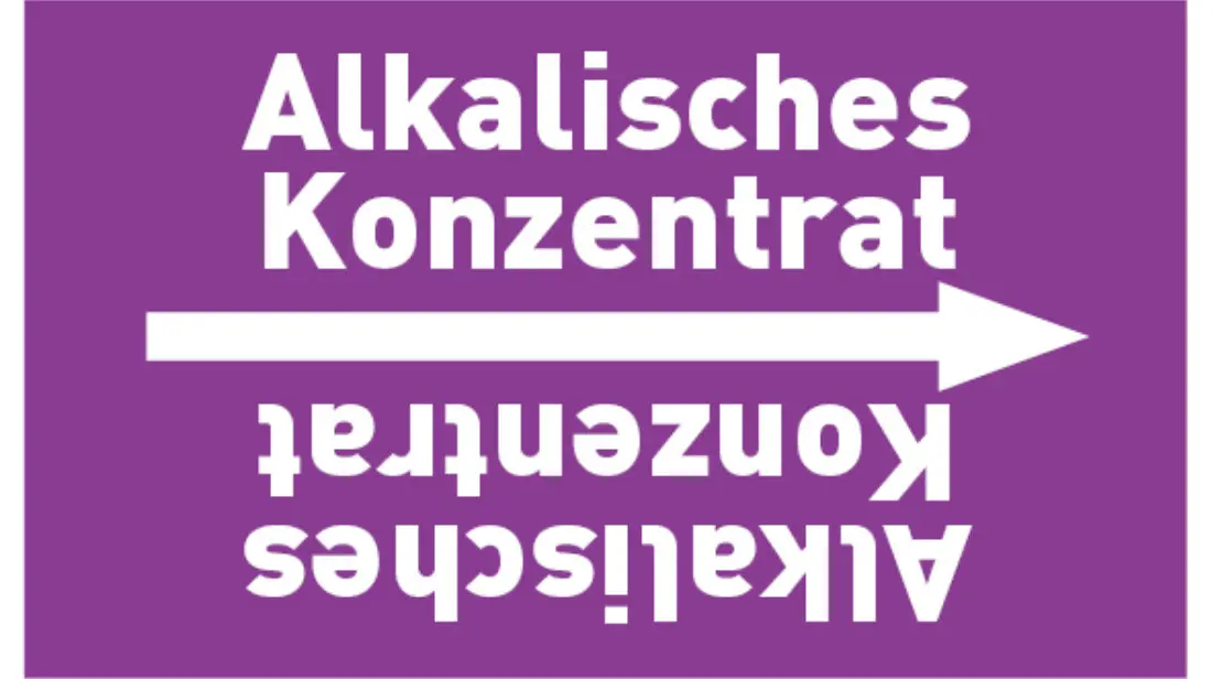 Kennzeichnungsband Alkalisches Konzentrat violett/weiß bis Ø 50 mm 33 m/Rolle