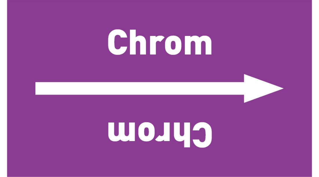 Kennzeichnungsband Chrom violett/weiß ab Ø 50 mm 33 m/Rolle