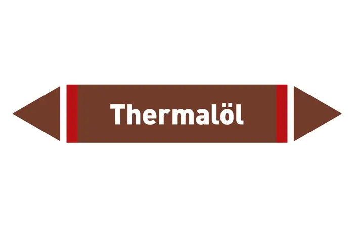 Pfeil Thermalöl braun/weiß 125x25 mm