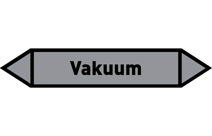 Pfeil Vakuum grau/schwarz 215x40 mm