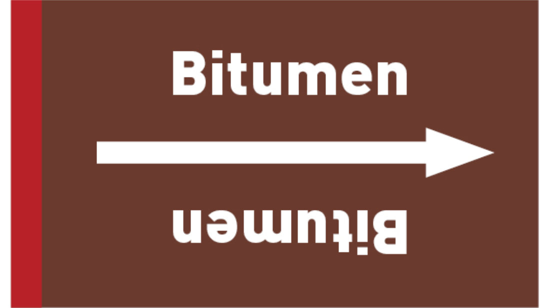 Kennzeichnungsband Bitumen braun/weiß bis Ø 50 mm 33 m/Rolle