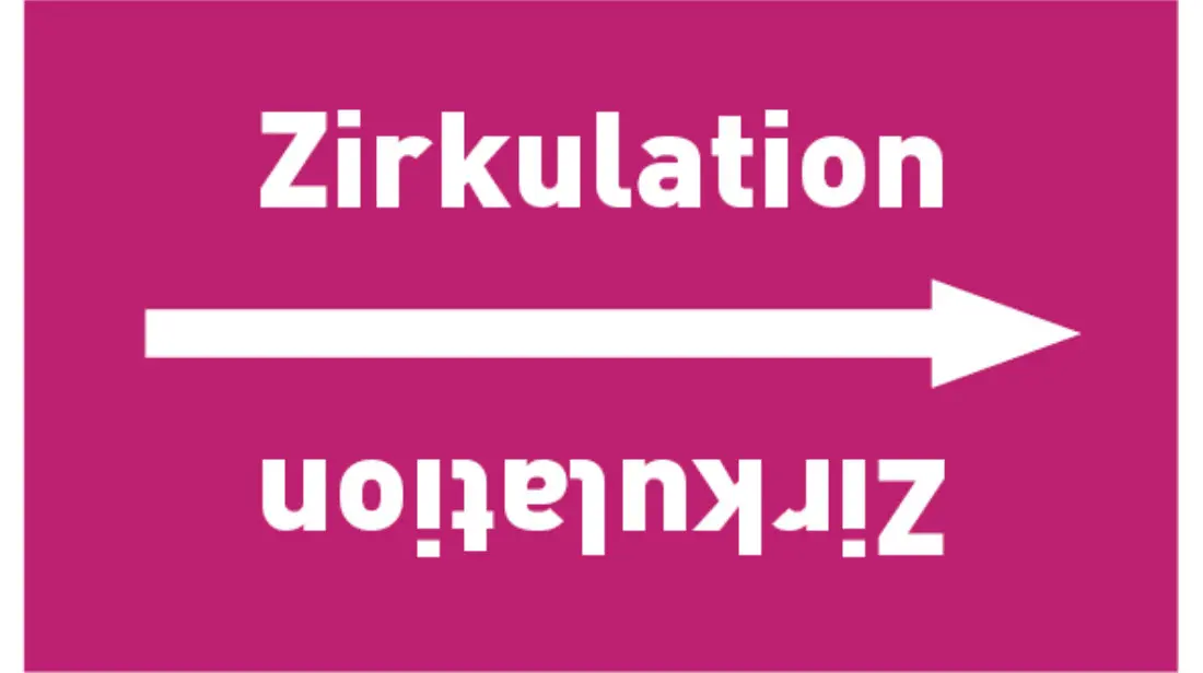 Kennzeichnungsband Zirkulation magenta/weiß bis Ø 50 mm 33 m/Rolle