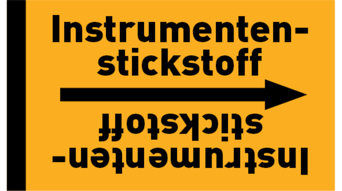 Kennzeichnungsband Instrumentenstickstoff gelb/schwarz bis Ø 50 mm 33 m/Rolle