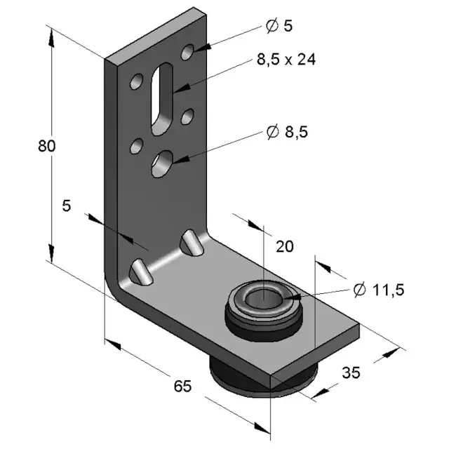 Luftkanalhalter für Steigkanäle M8/M10, 1 VPE (50 Stück)