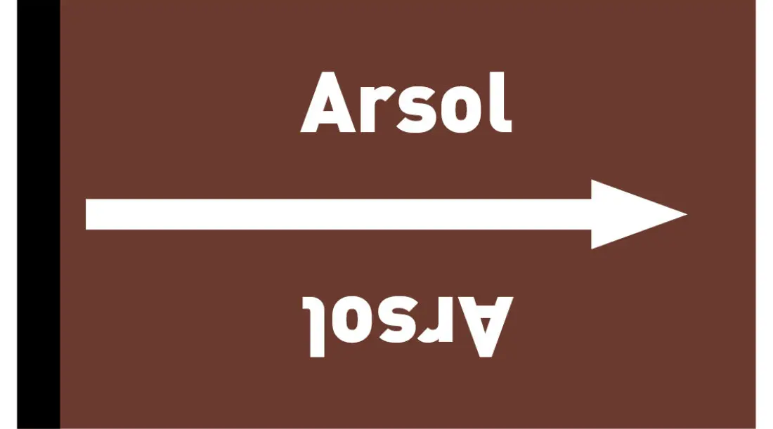 Kennzeichnungsband Arsol braun/weiß ab Ø 50 mm 33 m/Rolle