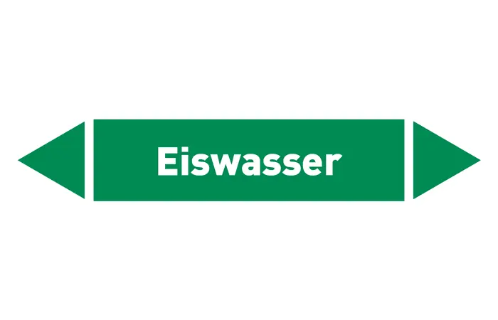 Pfeil Eiswasser grün/weiß 125x25 mm