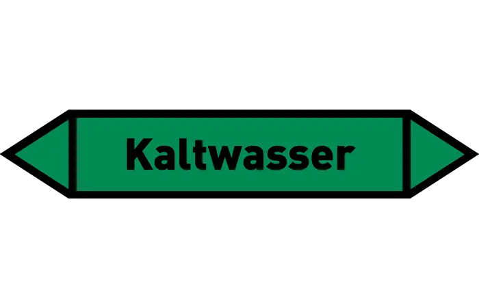 Pfeil Kaltwasser grün/schwarz 215x40 mm