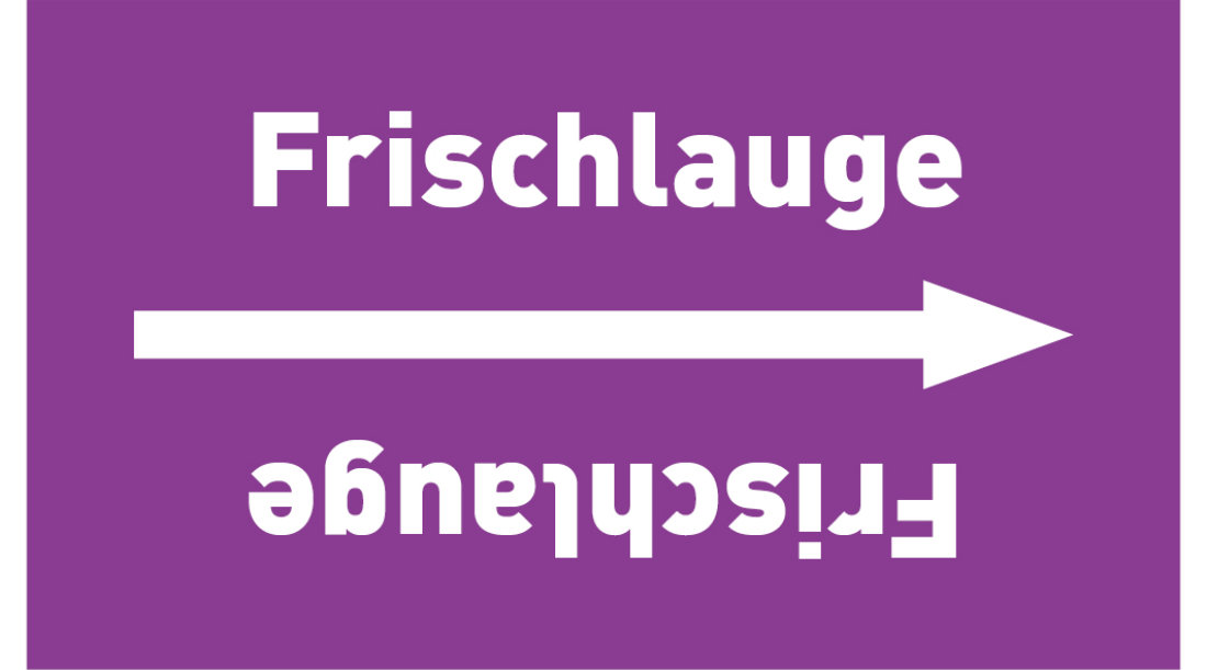 Kennzeichnungsband Frischlauge violett/weiß ab Ø 50 mm 33 m/Rolle