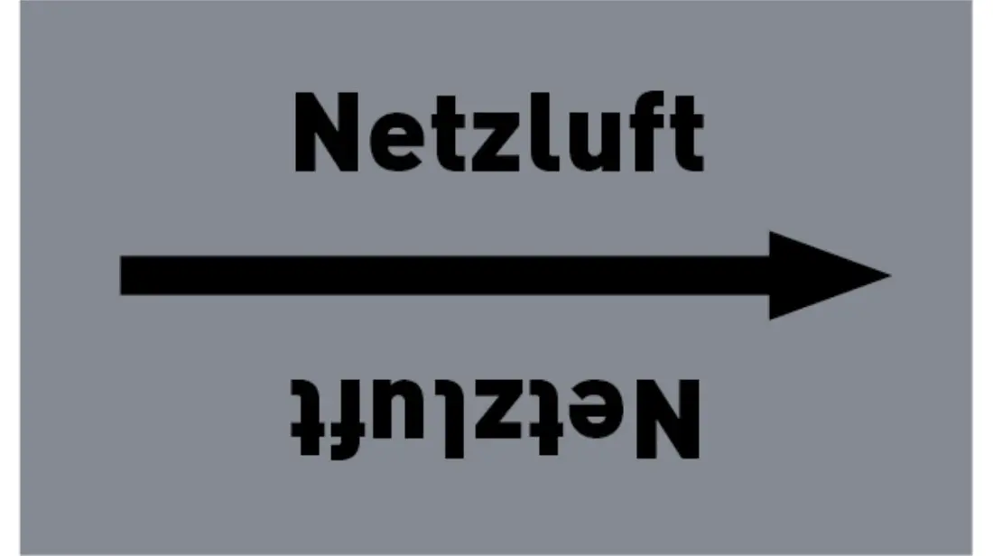 Kennzeichnungsband Netzluft grau/schwarz bis Ø 50 mm 33 m/Rolle