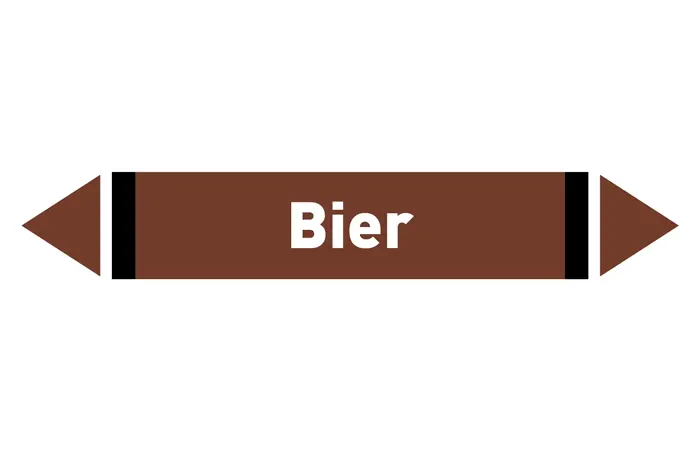 Pfeil Bier braun/weiß 215x40 mm