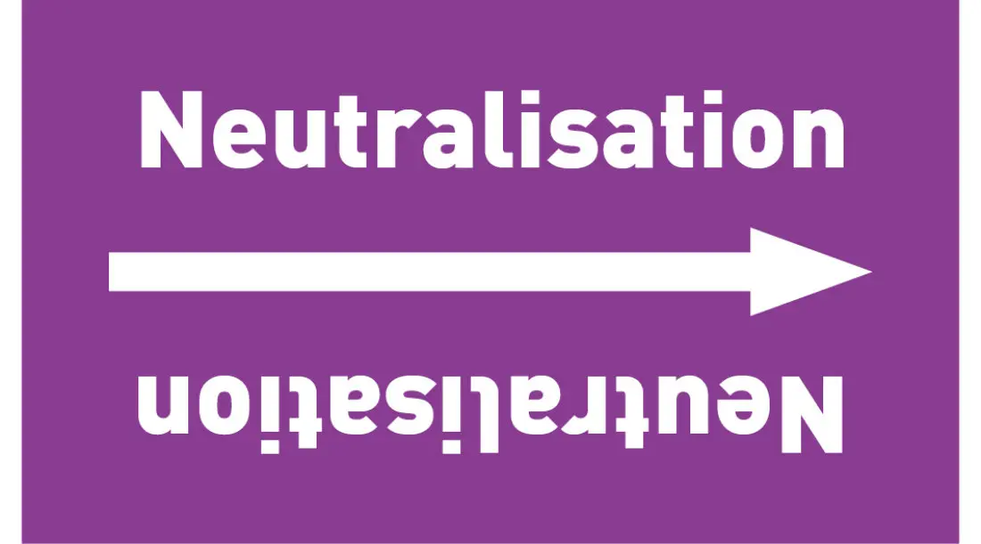 Kennzeichnungsband Neutralisation violett/weiß ab Ø 50 mm 33 m/Rolle