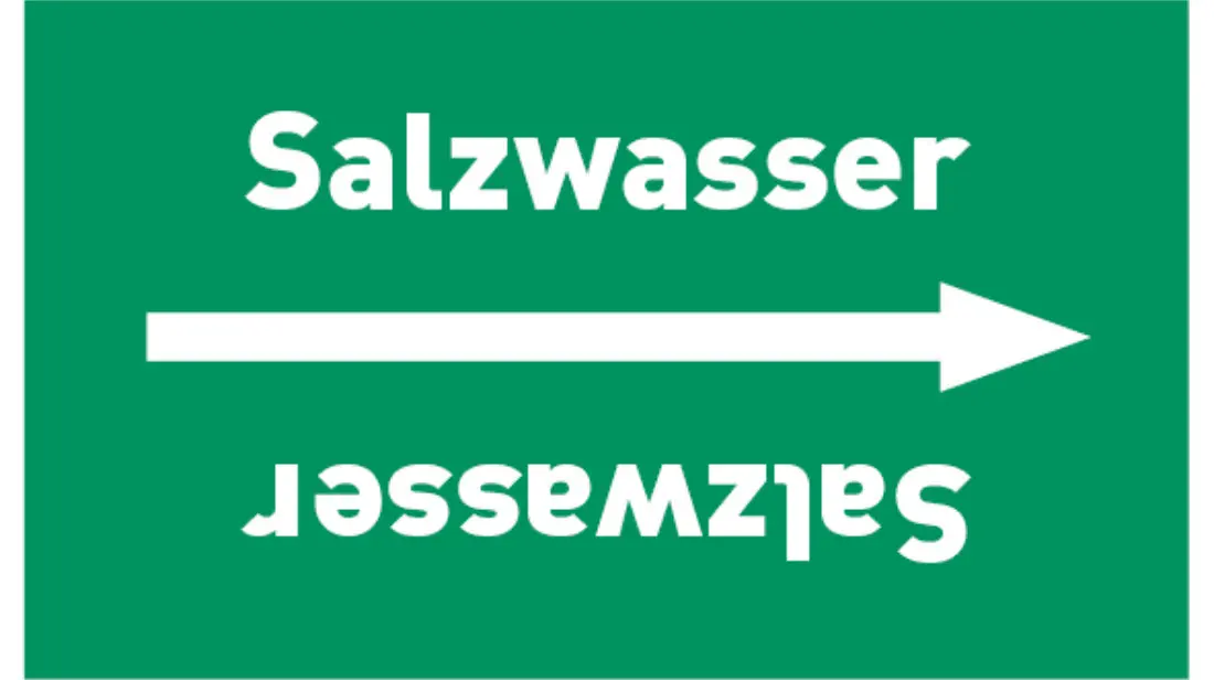 Kennzeichnungsband Salzwasser grün/weiß bis Ø 50 mm 33 m/Rolle