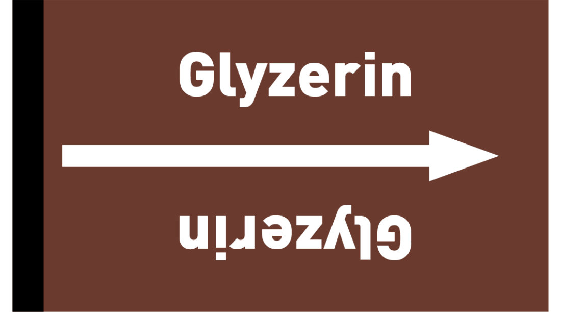 Kennzeichnungsband Glyzerin braun/weiß ab Ø 50 mm 33 m/Rolle