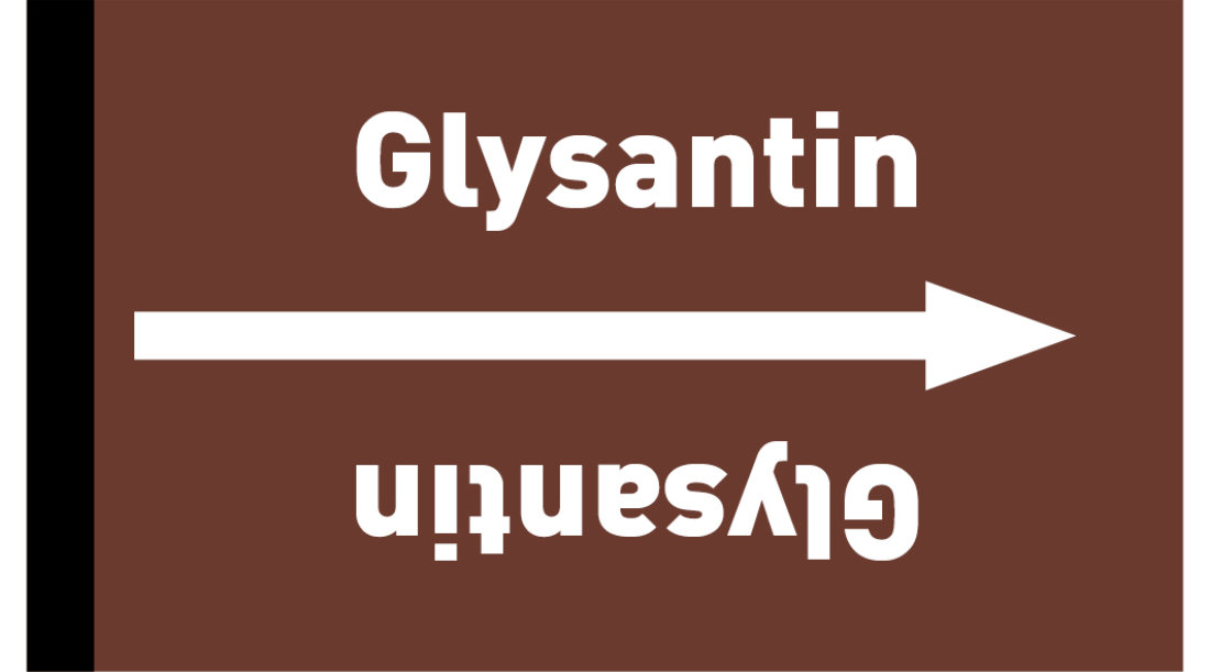 Kennzeichnungsband Glysantin braun/weiß ab Ø 50 mm 33 m/Rolle