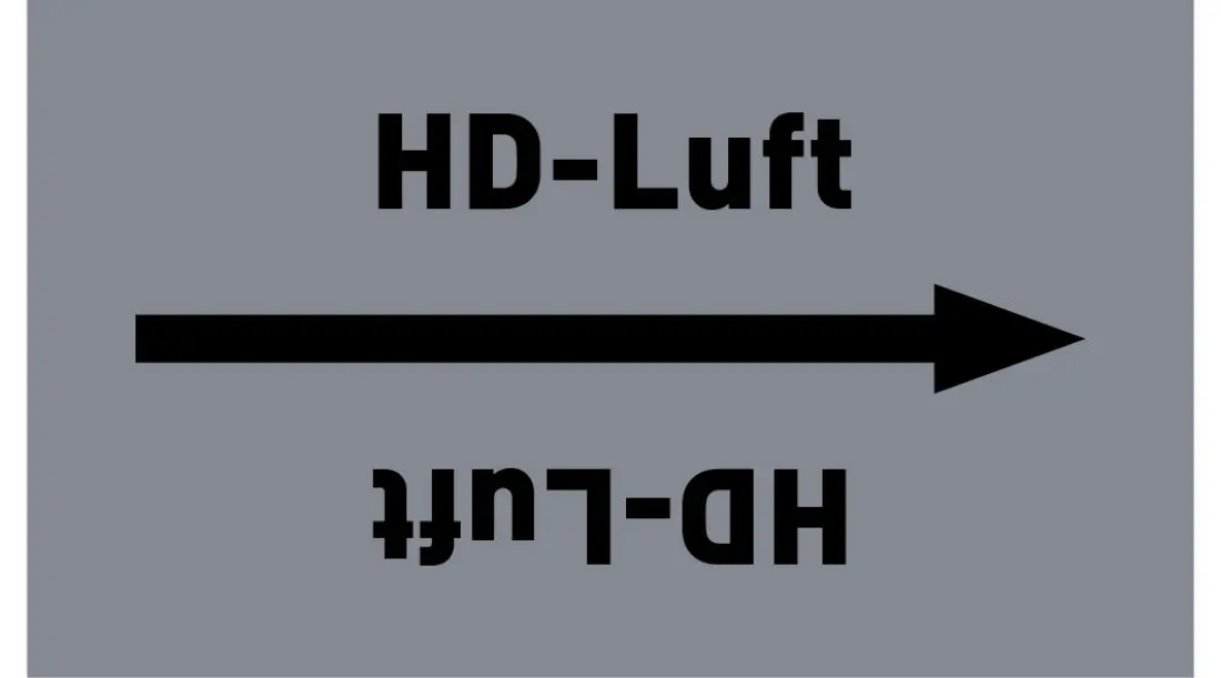 Kennzeichnungsband HD-Luft grau/schwarz ab Ø 50 mm 33 m/Rolle