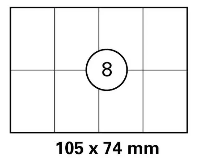 Etikett ablösbar 105x74 mm selbstklebend; 1 VPE (100 Stück)